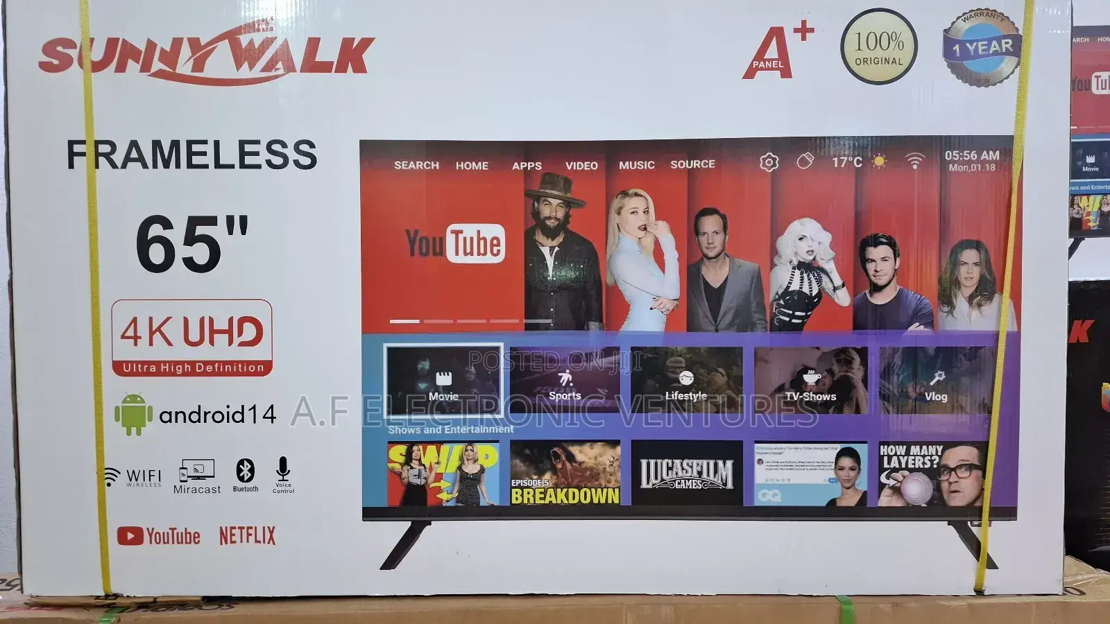 Sunnywalk 65-Inch Uhd Smart Tv