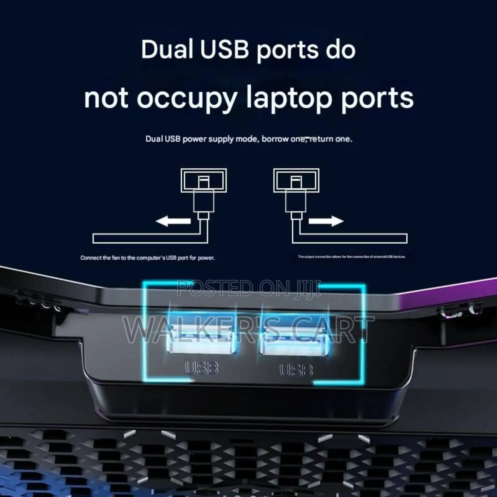 Laptop Cooler Stand – Silent Adjustable