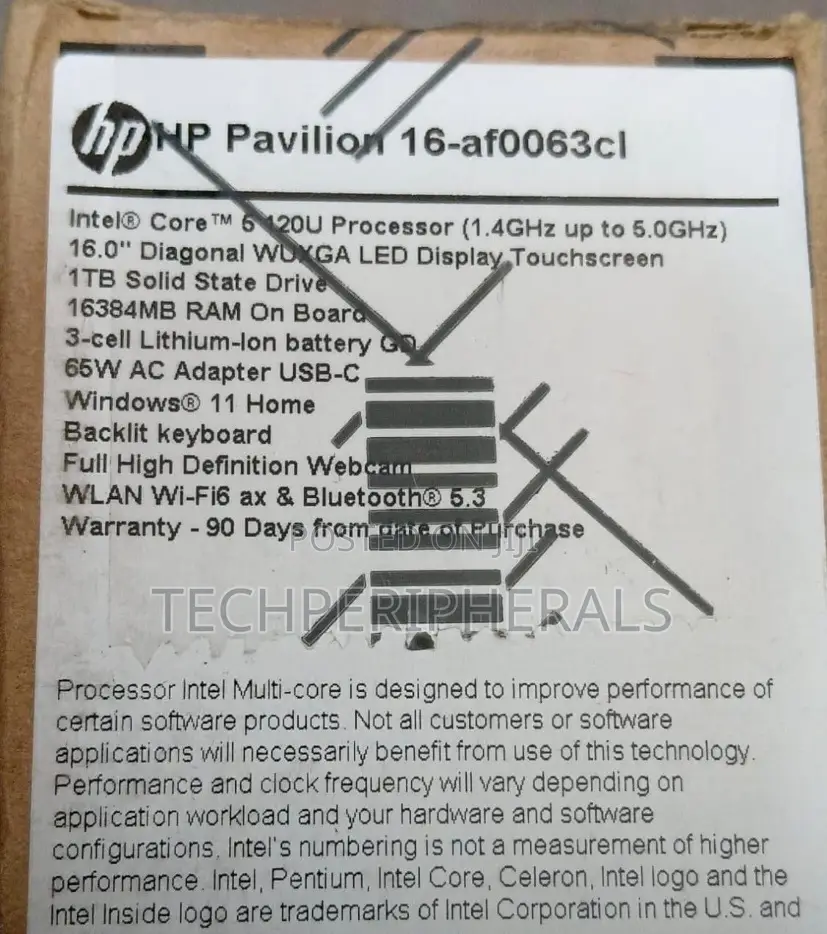 New Laptop HP Pavilion 15 16GB Intel Core I5 SSD 1T