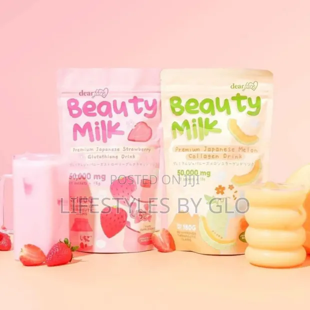 premium japanese strawberry glutathione drink Beauty Milk Collagen (Melon / Strawberry) Everyone reacts differently to مجموعة كريم العين Package:120 count 5 exciting flavours, 1