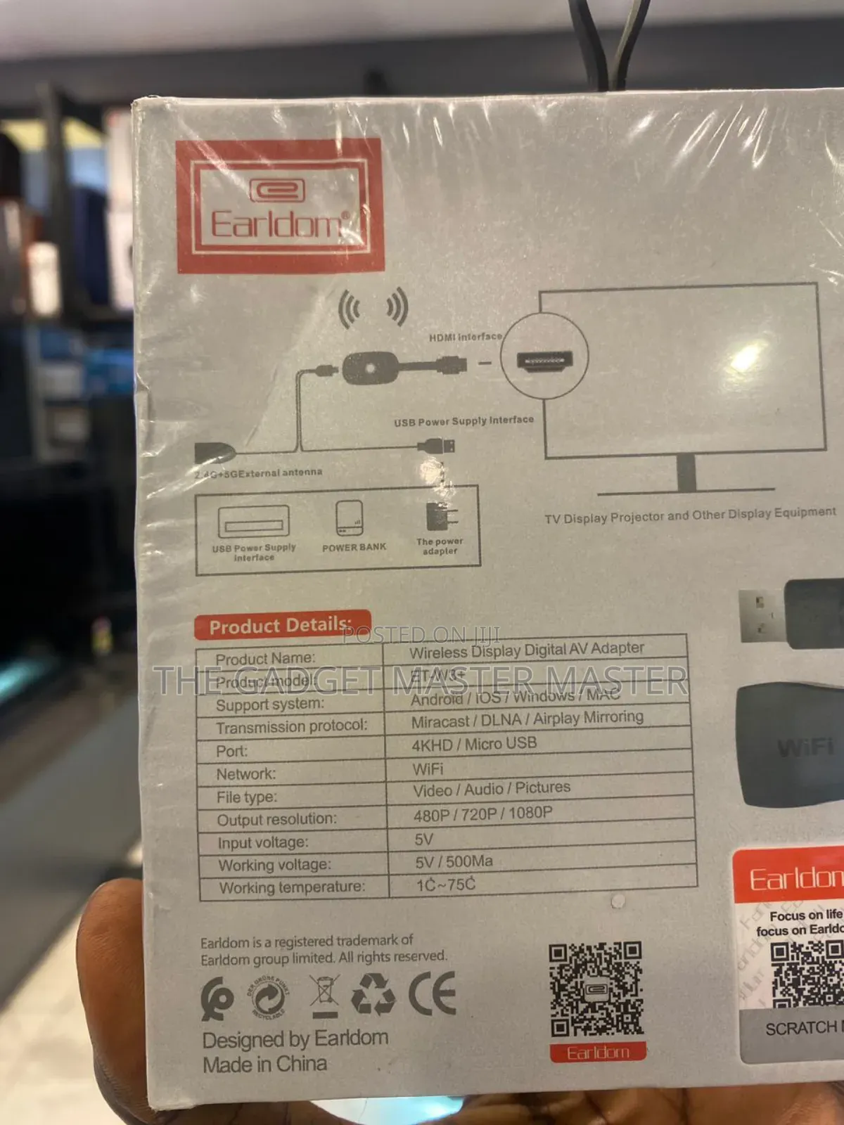 Earldom Miracast W3 Wifi Digital Av Dongle