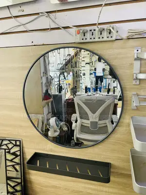 Round Mirror With Shelf