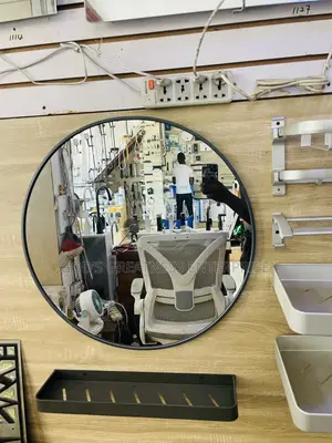 Round Mirror With Shelf