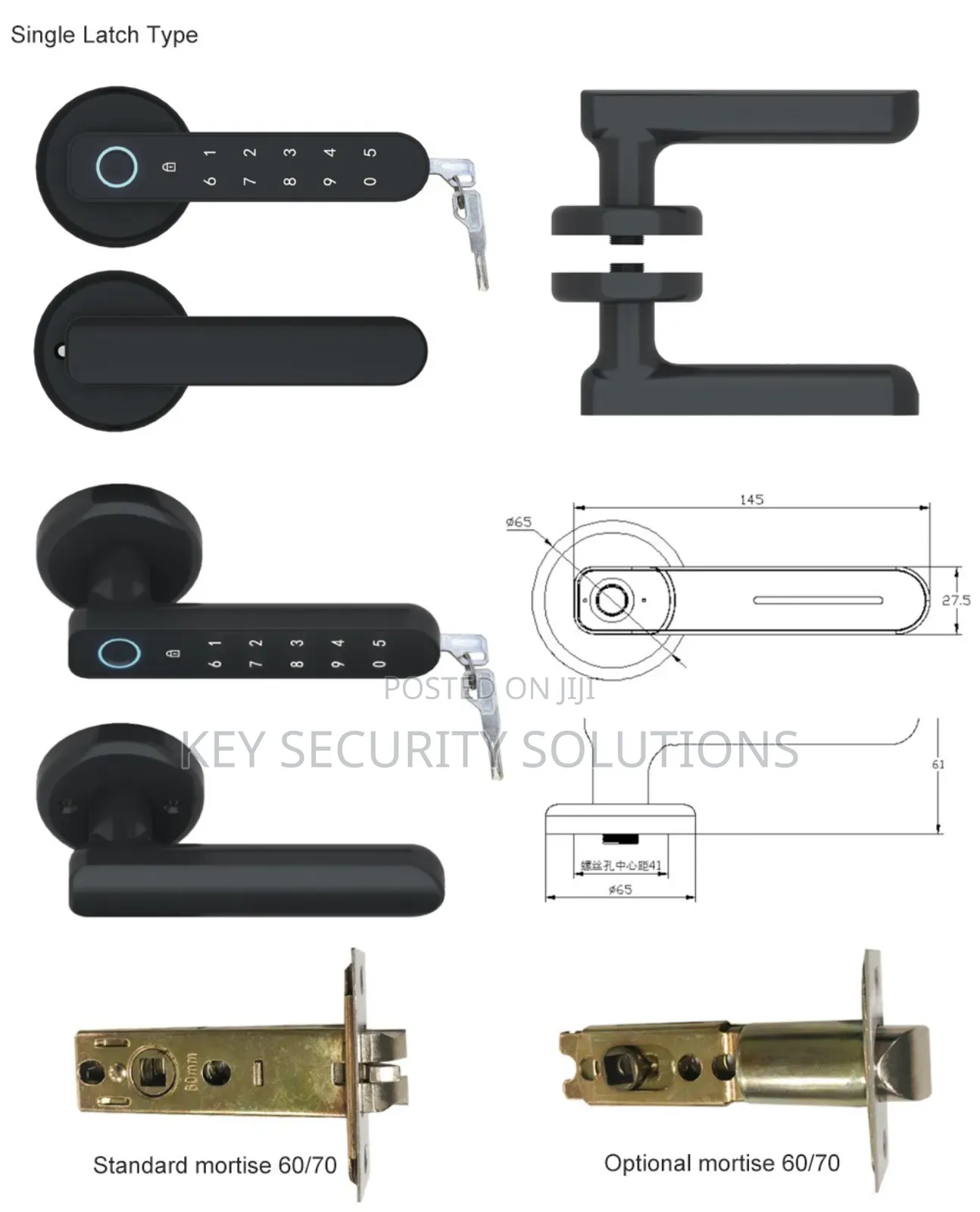 Bt Fingerprint Door Lock (Single Latch)