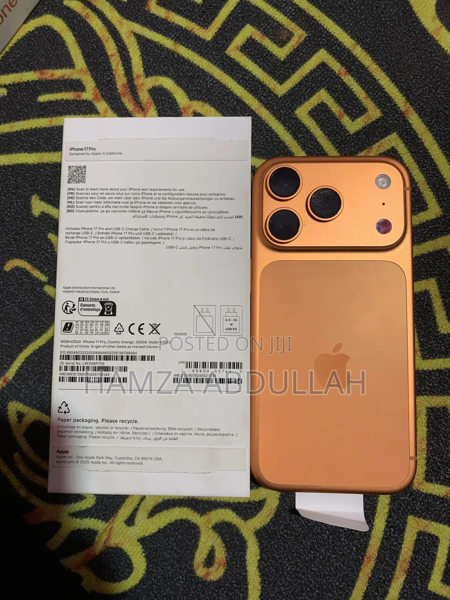 Apple iPhone 17 Pro 256 GB Orange
