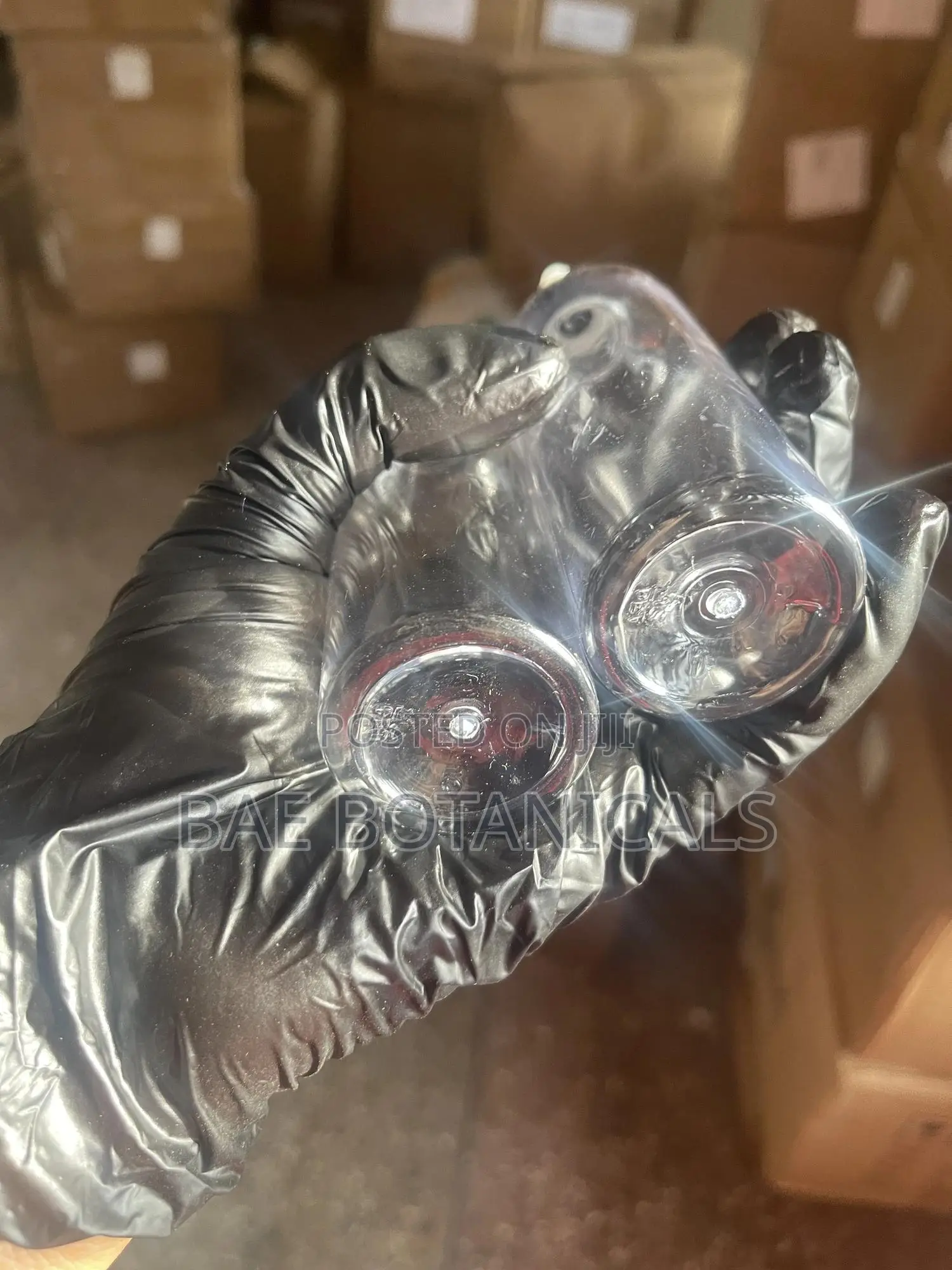 Transparent 100ml Applicator Bottle With Black Cover