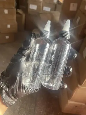 Transparent 100ml Applicator Bottle With Black Cover