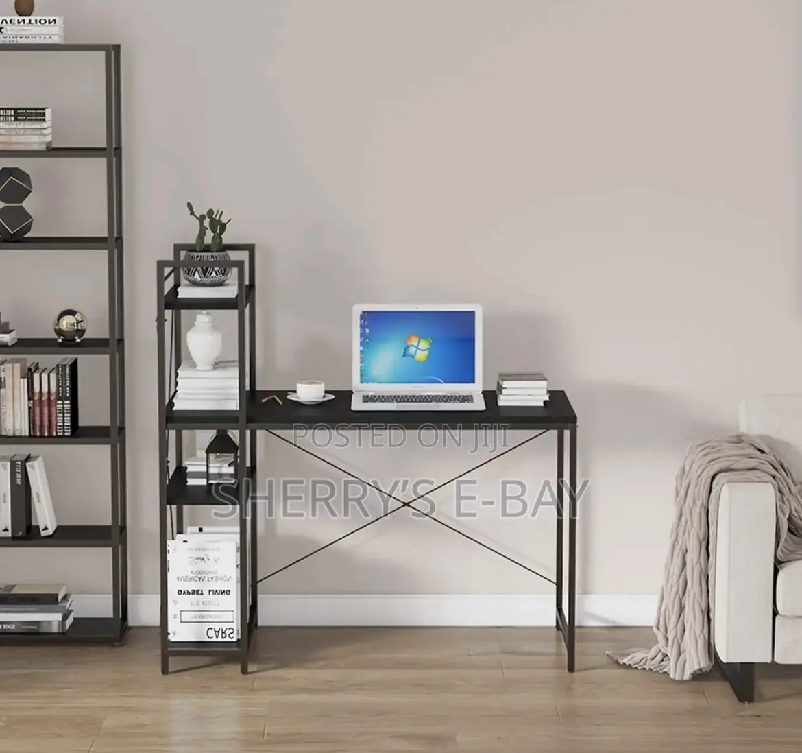 Table With Bookshelf