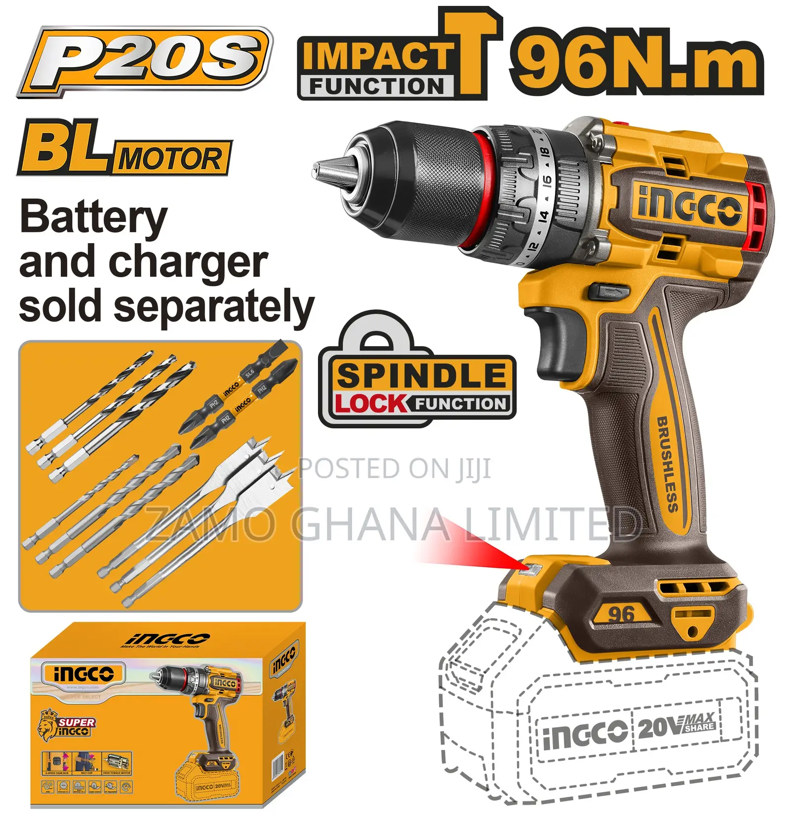 Brushless Cordless Impact Drill - Cidli209681