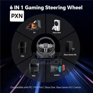 Pxn V9 Gen2 Gaming Racing Wheel With Magnetic Pedals Steering Wheel