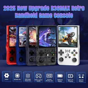 New Upgrade R36max Retro Handheld Game Console Linux System
