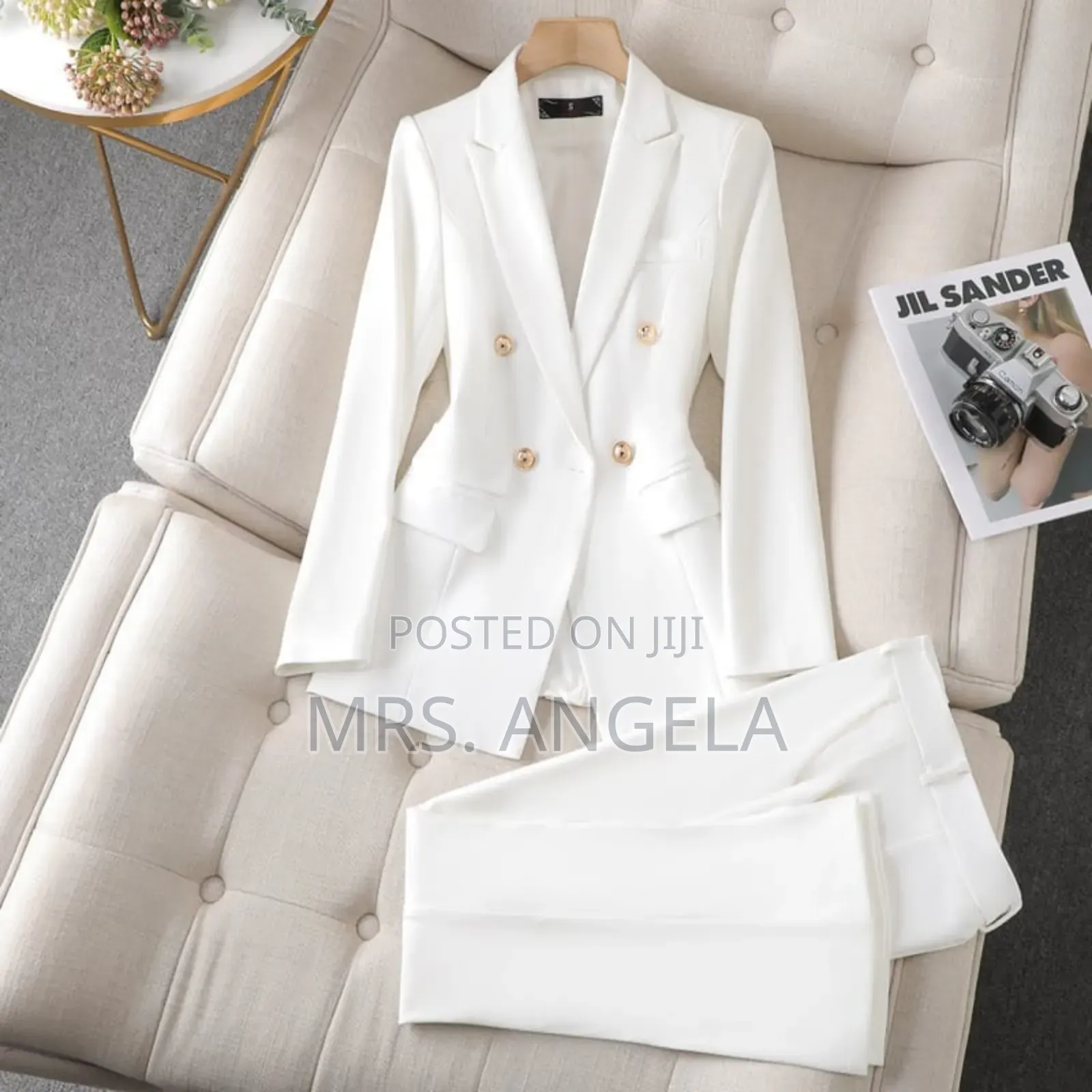 Women's White Suit and Trousers