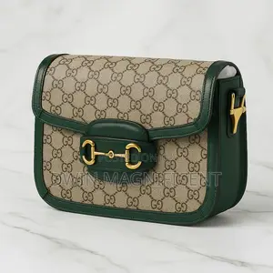 Gucci 1955 Horsebit Shoulder Bag in Gg Supreme Canvas