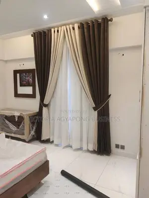 4 Yards 3in 1 Per a Set of Black Out Curtains Available