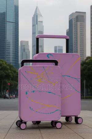 2in1 Durable Marbled Hardshell Exterior Suitcase