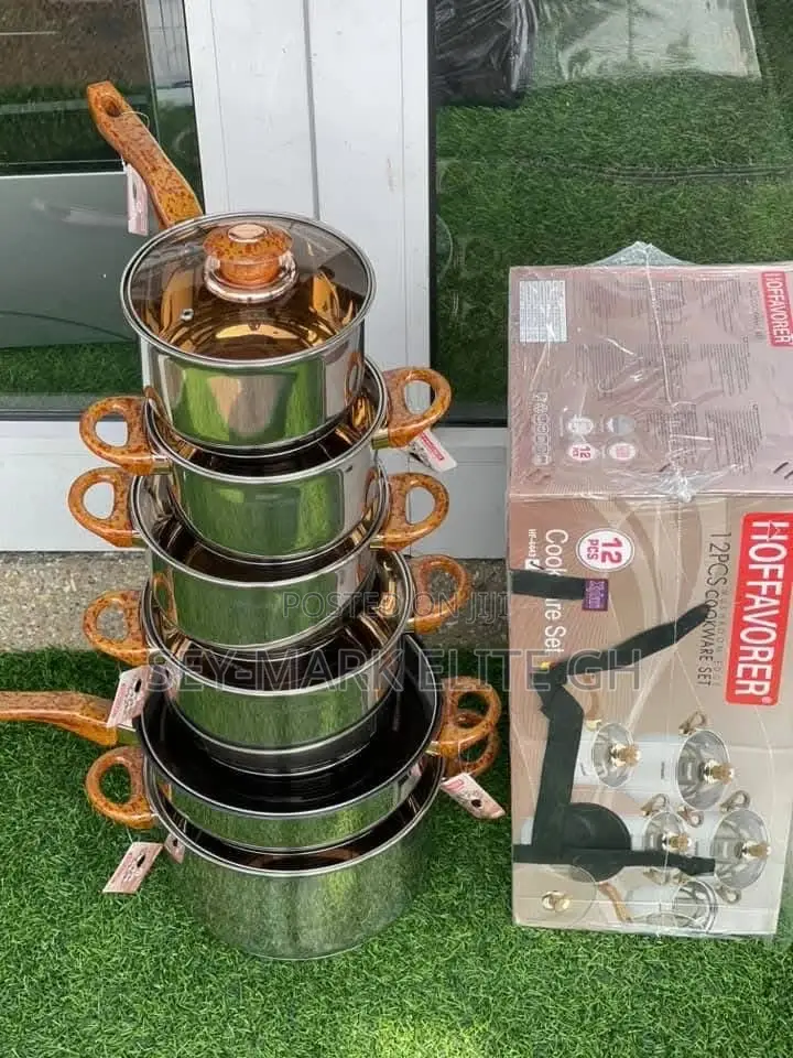 12pcs Hoffavorer Stainless Ccokware Set