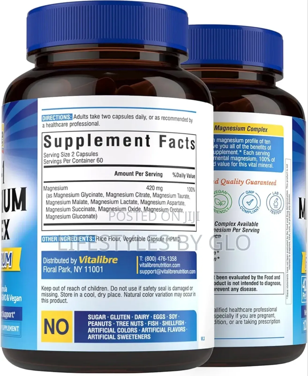 Vitalibre 10-in-1 Magnesium Complex 120caps 420mg (Ultra Strength)