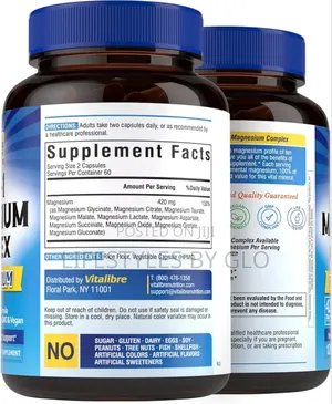 Vitalibre 10-in-1 Magnesium Complex 120caps 420mg (Ultra Strength)