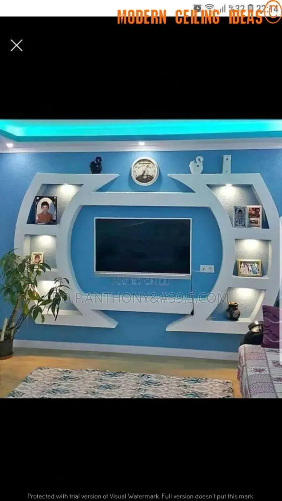 P.O.P Ceiling Design, Tv Stand, Hall Design, Cooping
