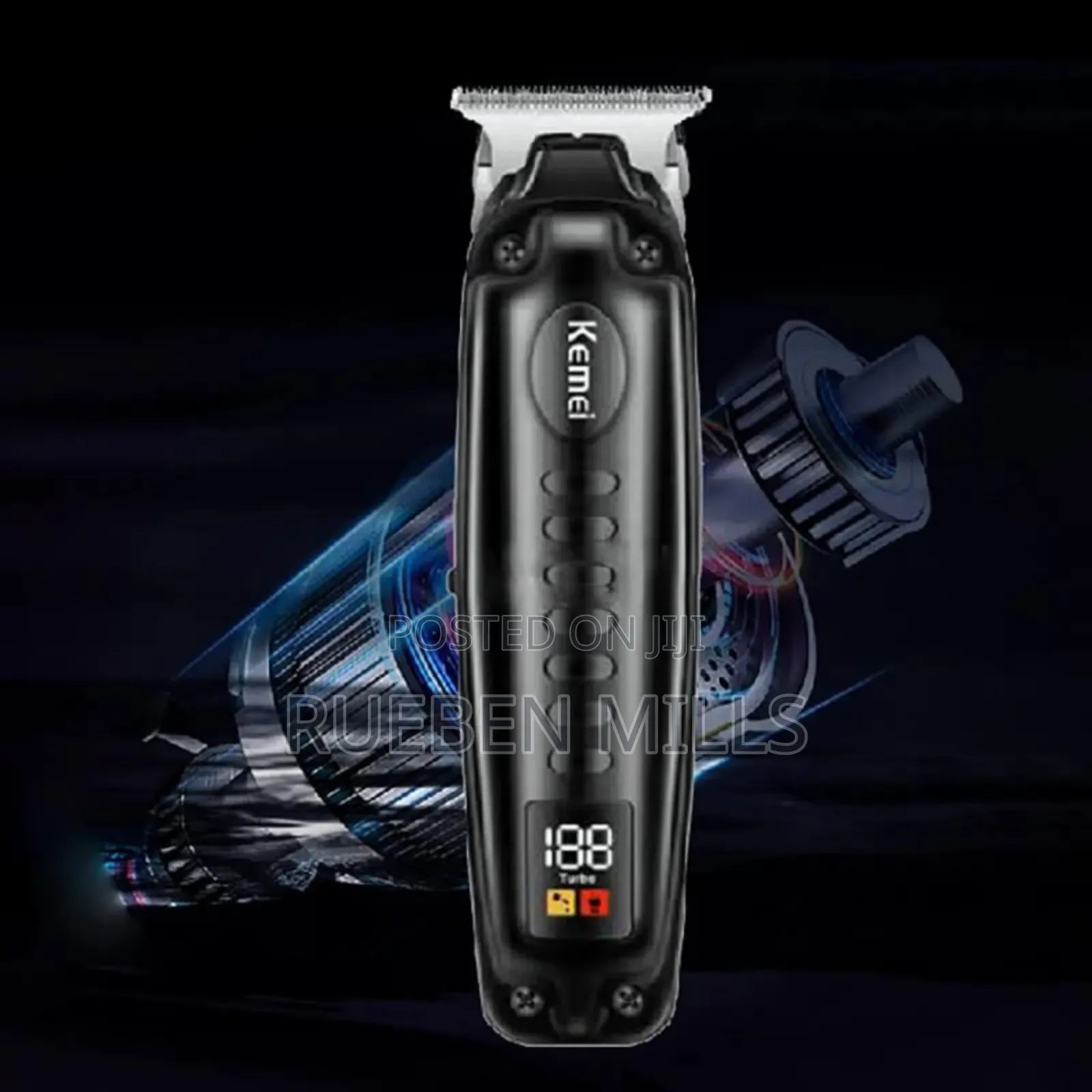 Kemei Km-1578 High Quality Beard Trimmer Shaving Machine - Black