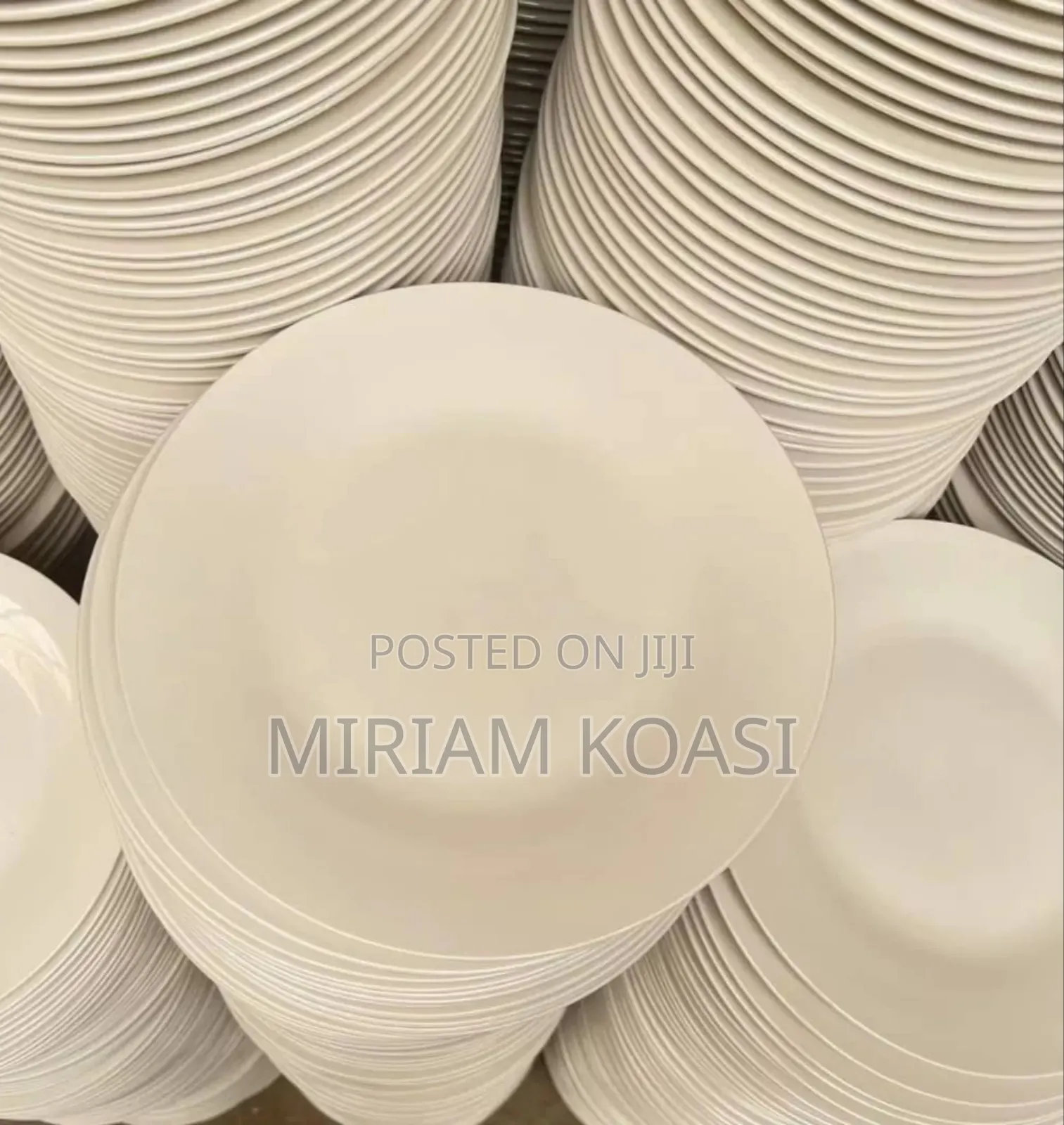 Round Dinner White Plates: Rent