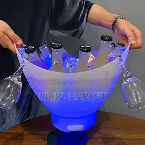 7l Led Light Champagne Bucket With Bluetooth Speaker