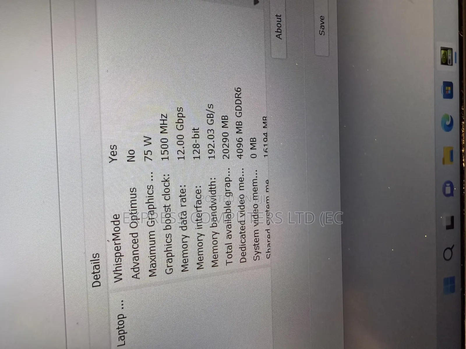 Laptop Asus TUF Dash F15 32GB Intel Core I7 SSD 1T