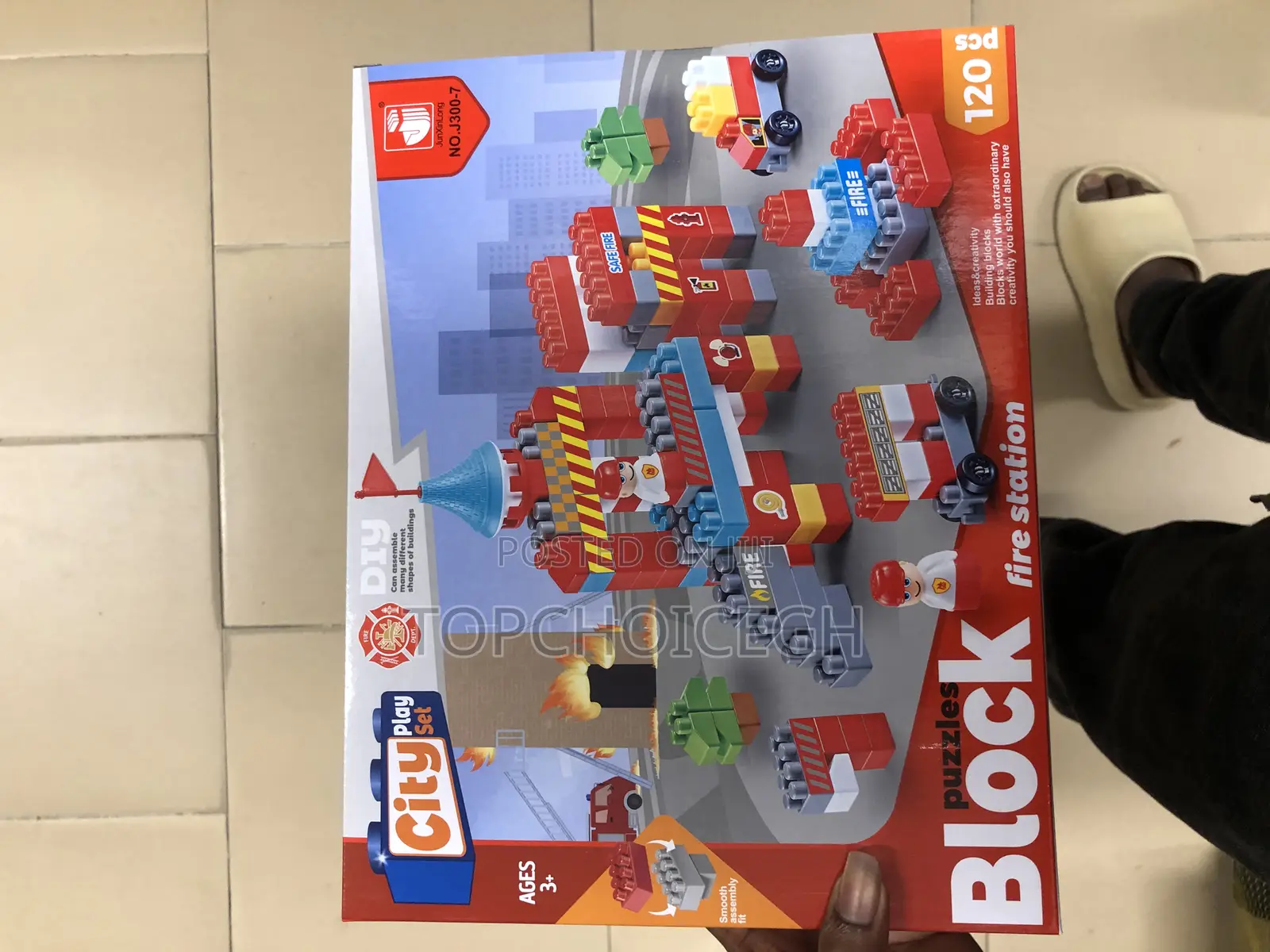 Kids Diy Building Blocks Toys(Fire Station)