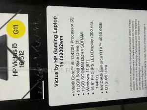 New Laptop HP Victus 15 16GB Intel Core i5 SSD 512GB