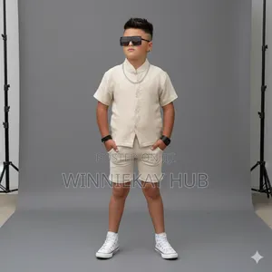 Boys' Chic Linen-Look Resort Set