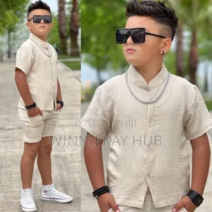 Boys' Chic Linen-Look Resort Set