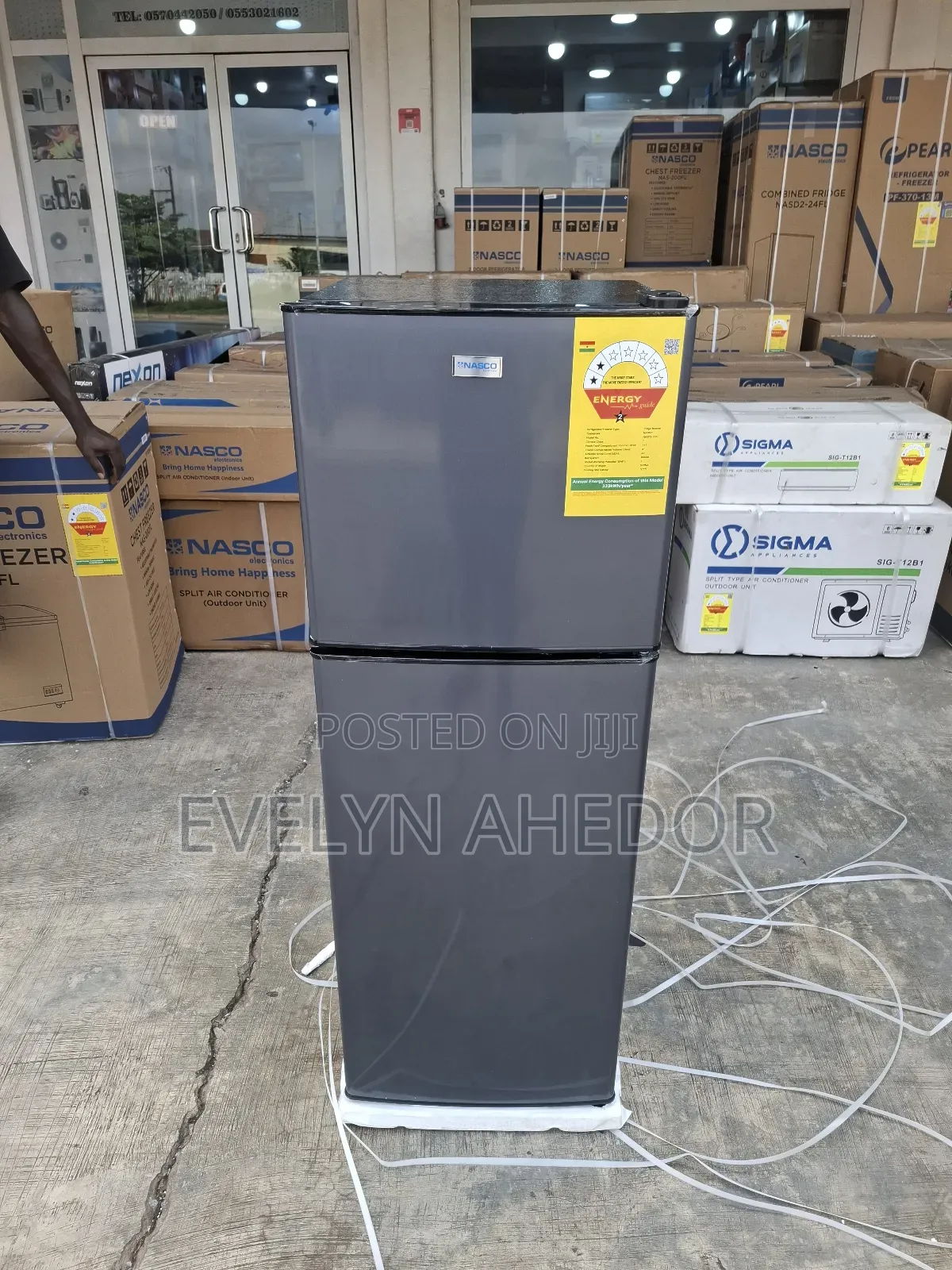 Nasco Top Freezer 158ltrs Double Door Fridge