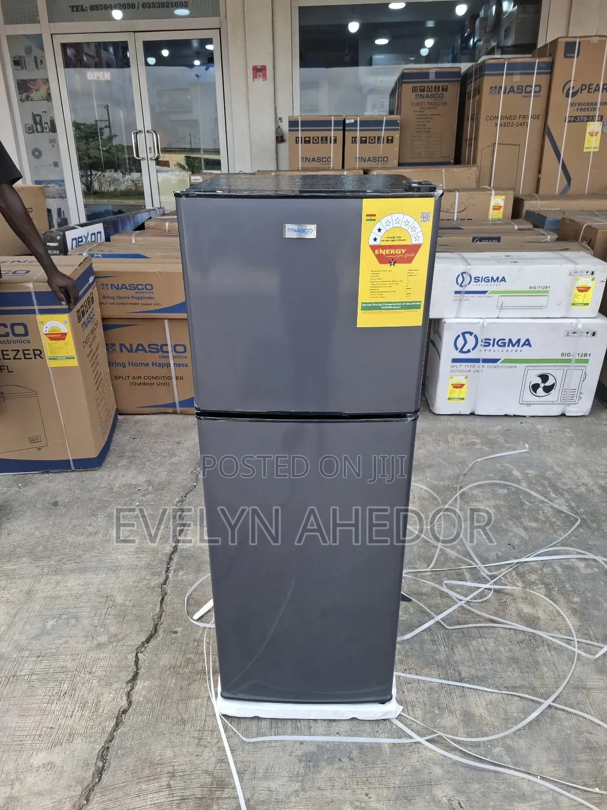 Nasco Top Freezer 158ltrs Double Door Fridge