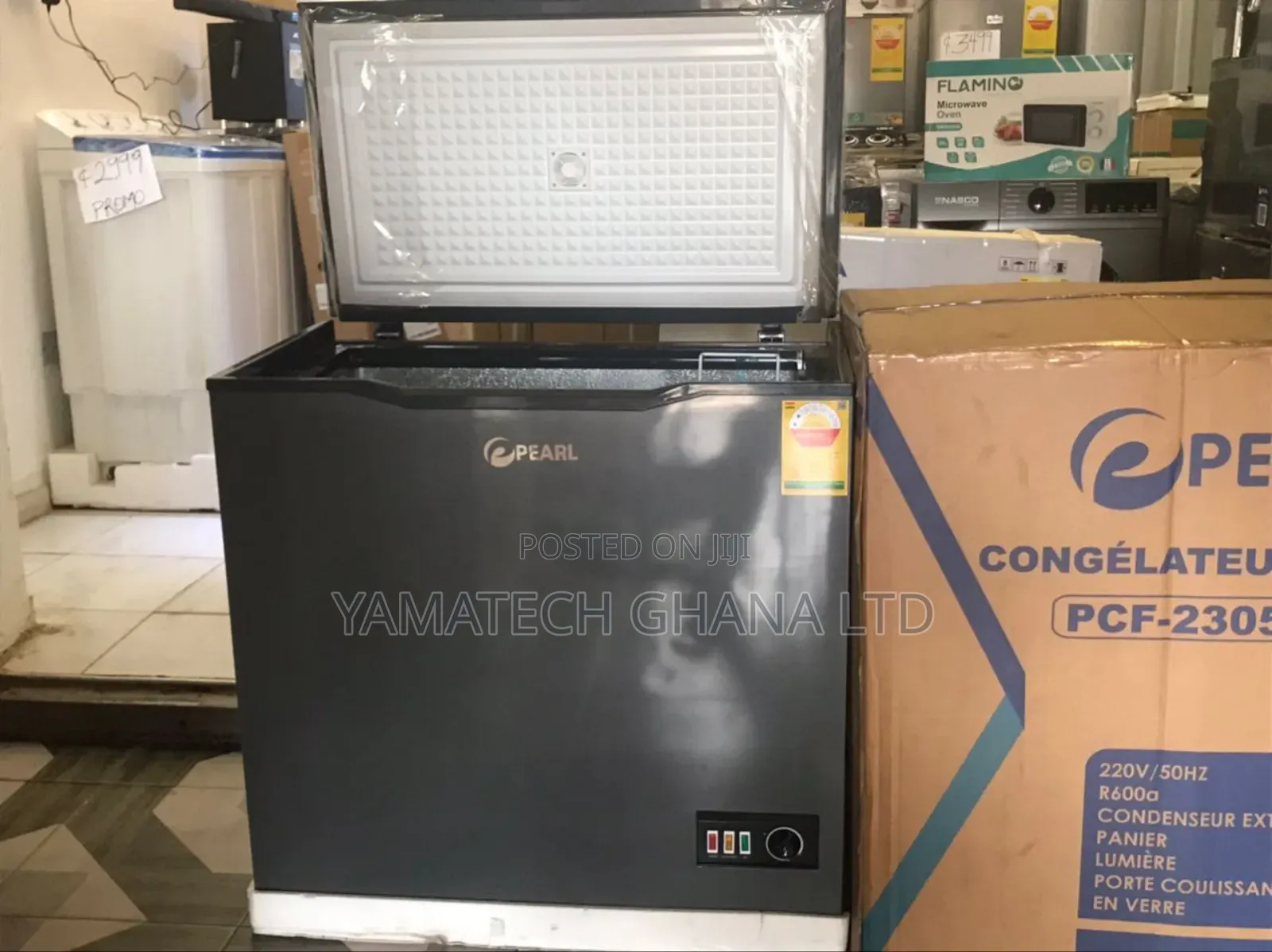 Original Pearl 188 Litre Chest Freezer With Top Glass