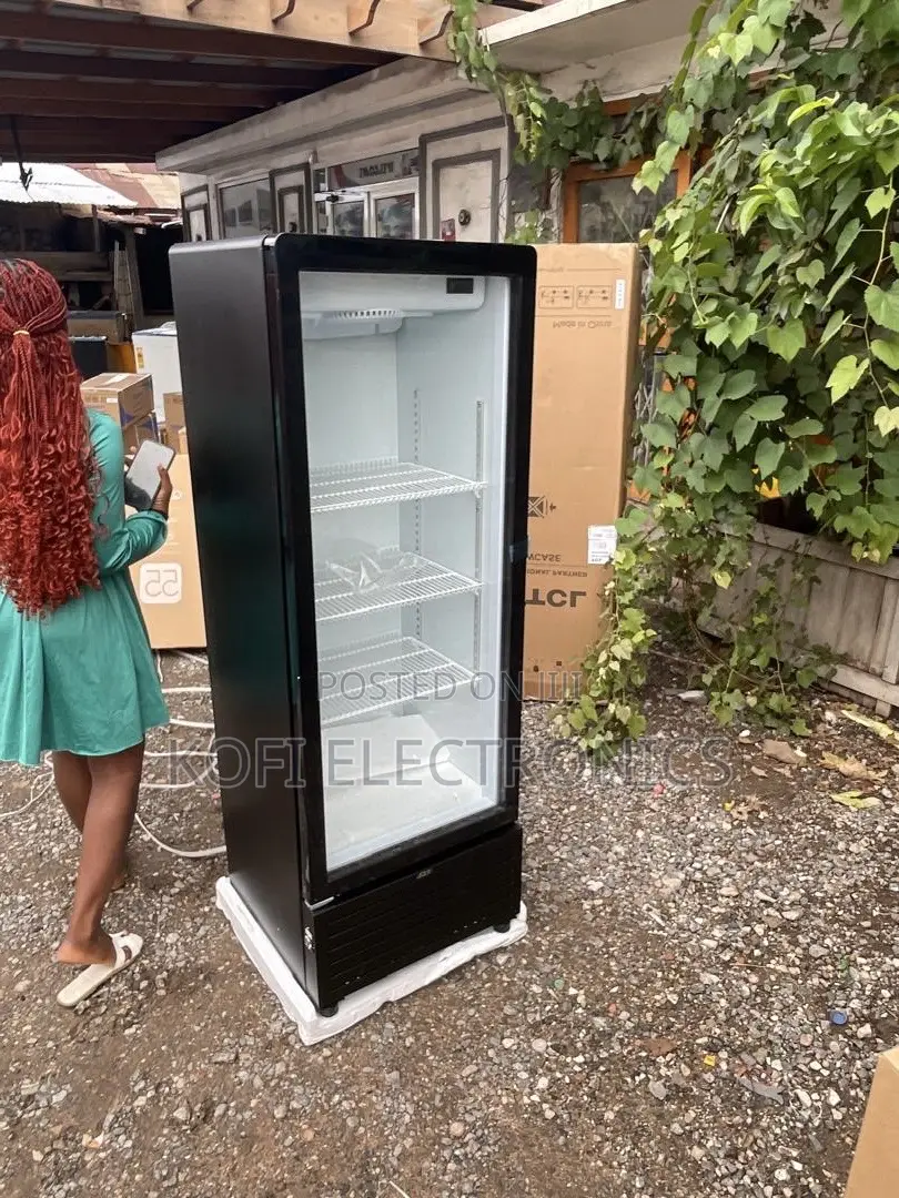 TCL 325l Black Glass Showcase Freezer Premium Display Cooling Power