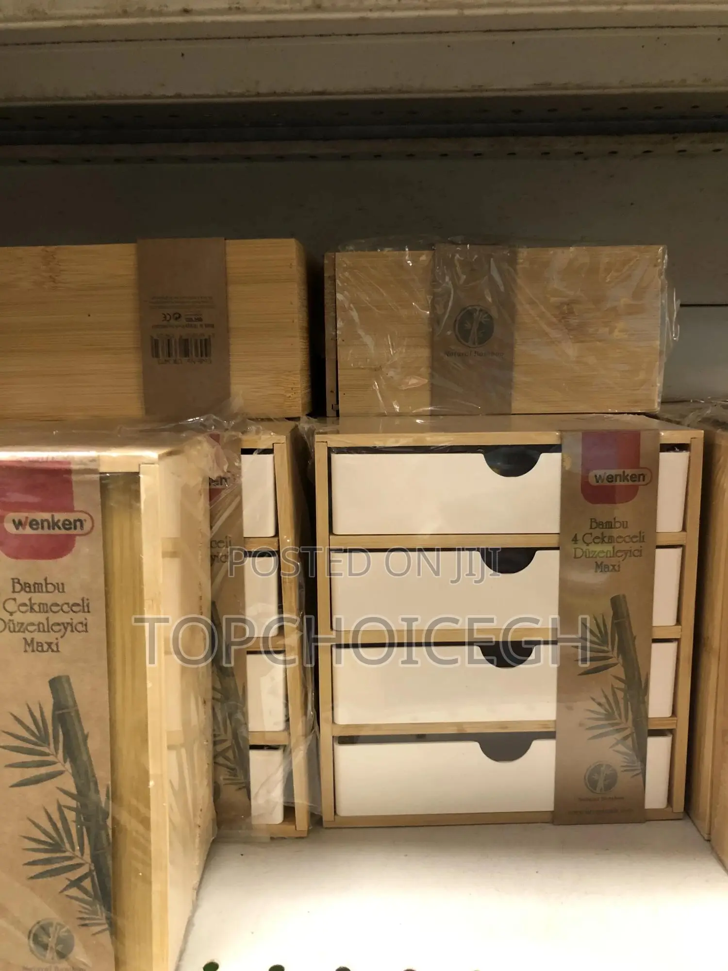 Bamboo 4-Drawer Maxi Organizer Box
