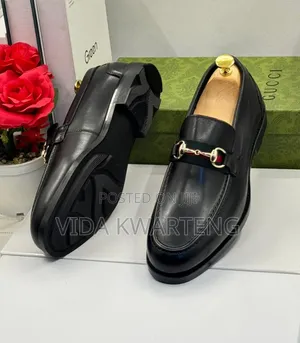 Classic Gucci Black Leather Shoes