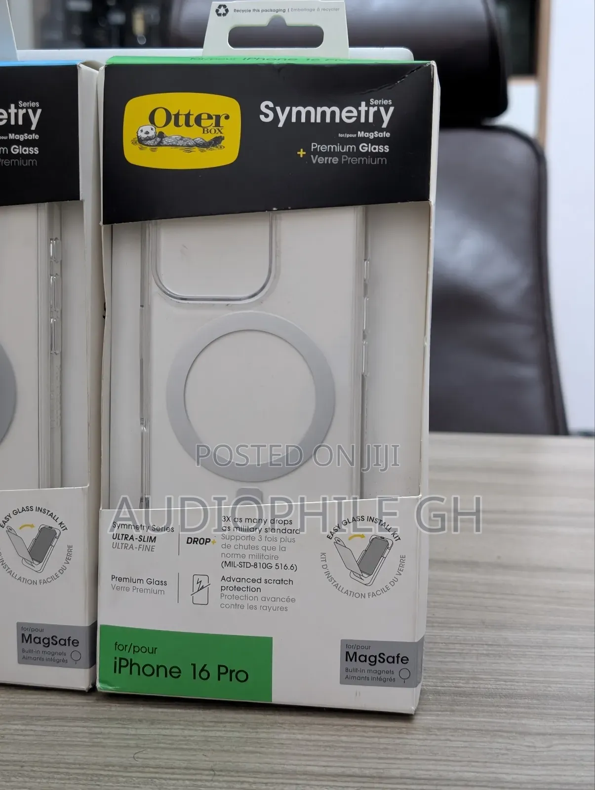 Otterbox iPhone 16 Pro Max Symmetry Clear Case + Premium Glass Magsafe