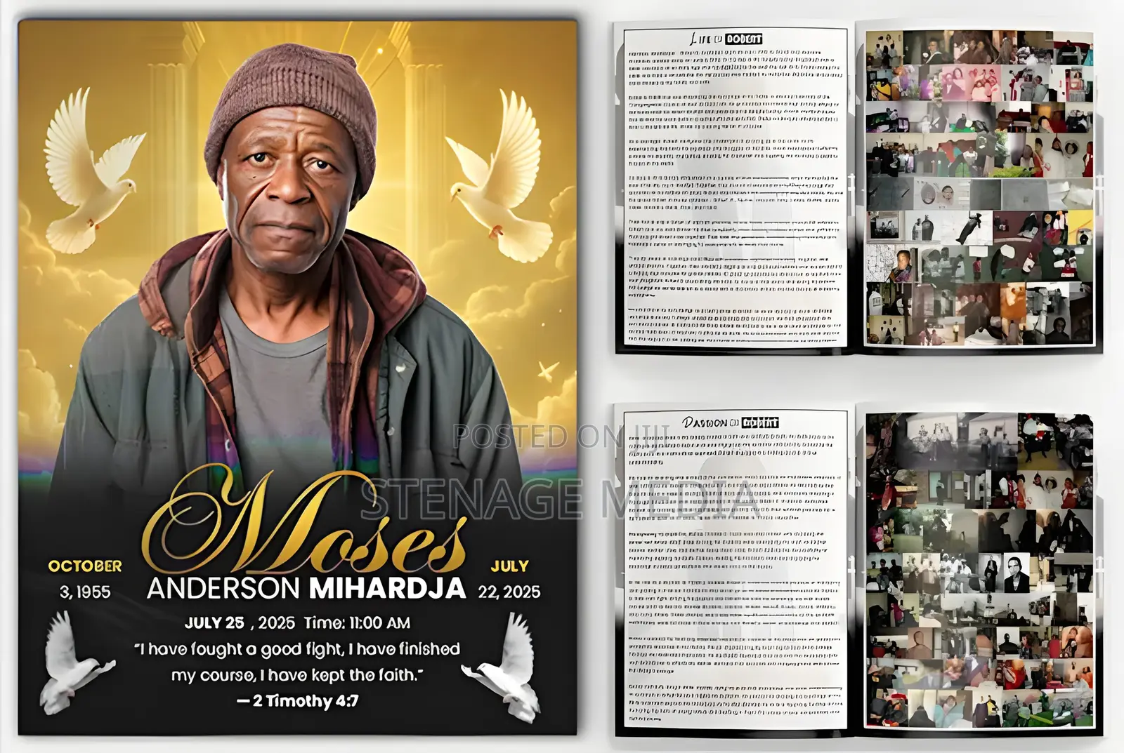 Funeral Poster Memorial Printing | Stenage Media Ghana