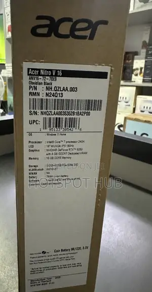 New Laptop Acer 16GB Intel Core 7 SSD 1T