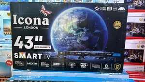 Icona London 43" Smart Android Led TV| Uk Brand|Voice Contr