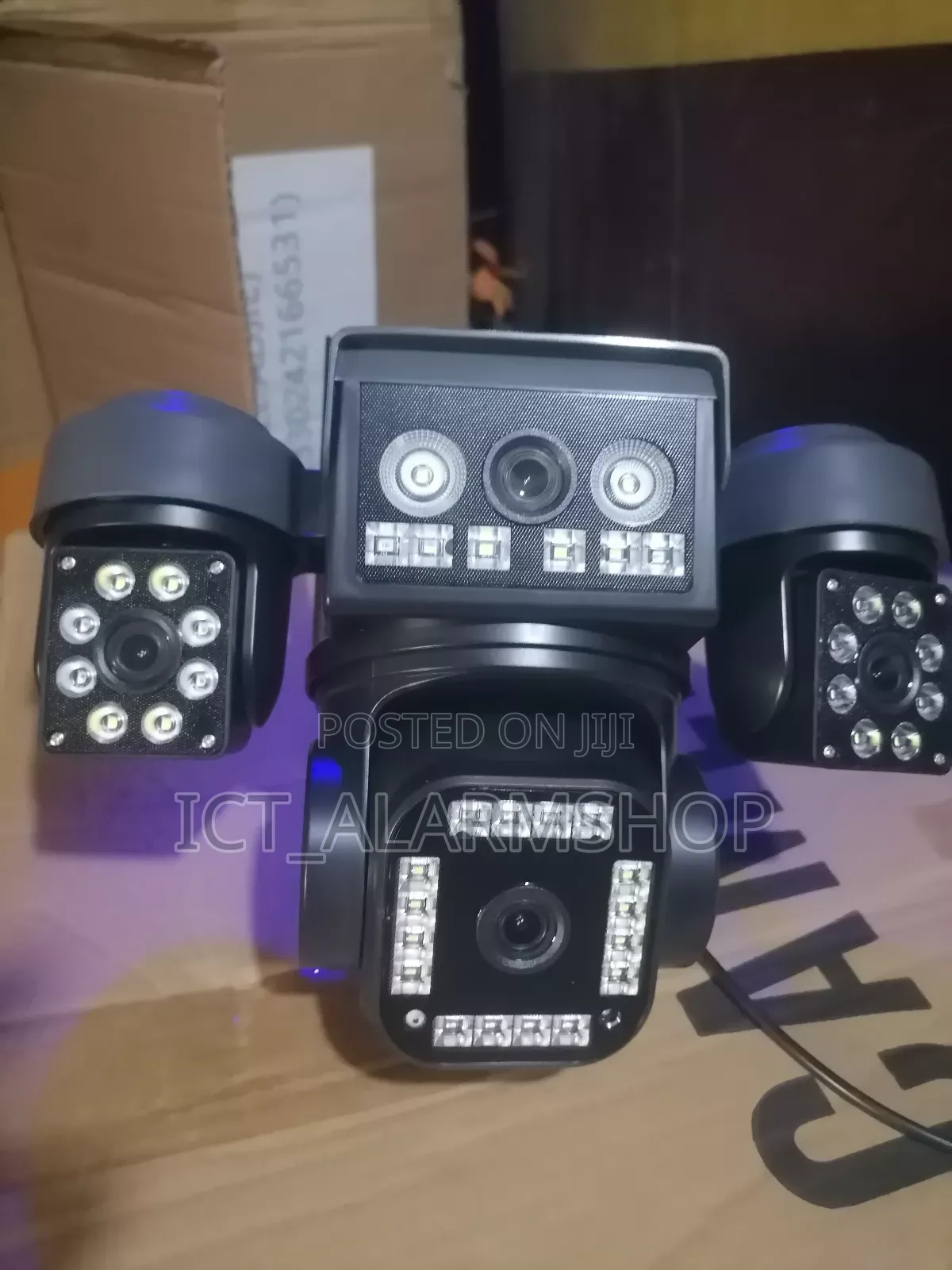 Dual Solar Power Panel Ptz 4lens