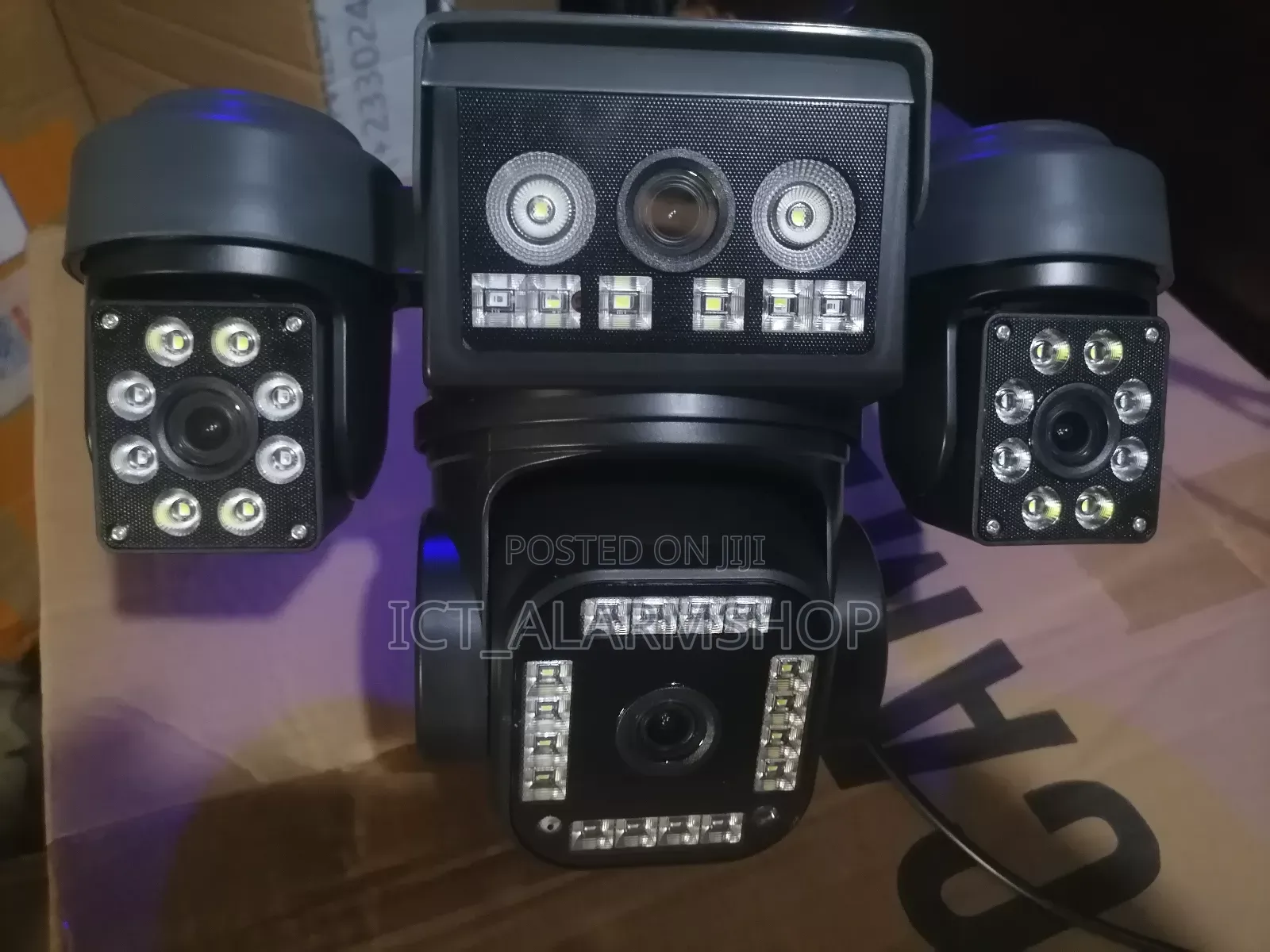 Dual Solar Power Panel Ptz 4lens