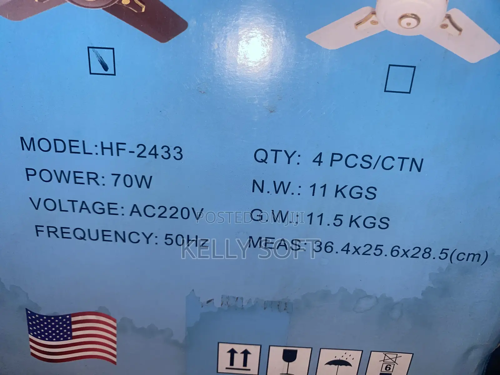 Short Blade Ceiling Fan 24”