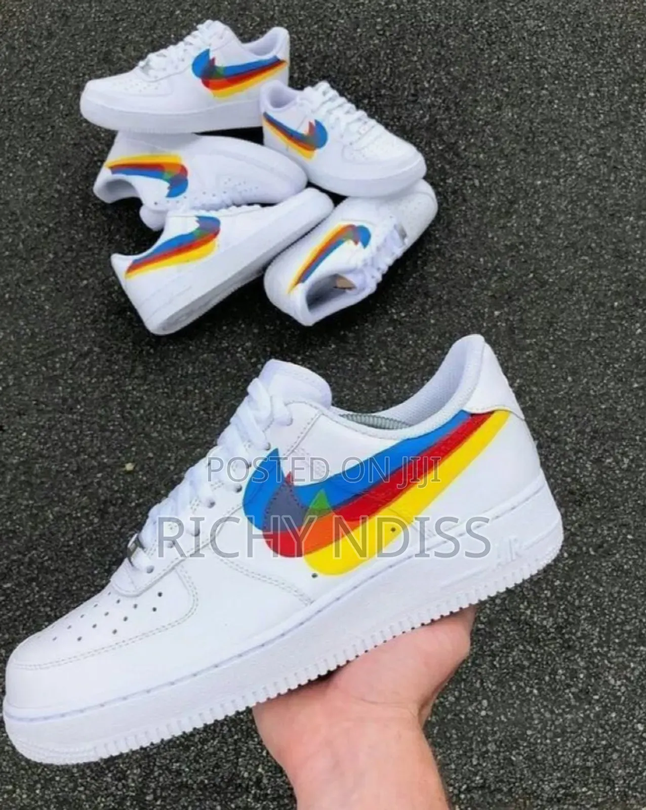 Customed Nike Airforce Af1's Swoosh