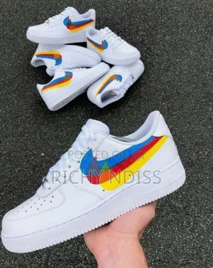 Customed Nike Airforce Af1's Swoosh