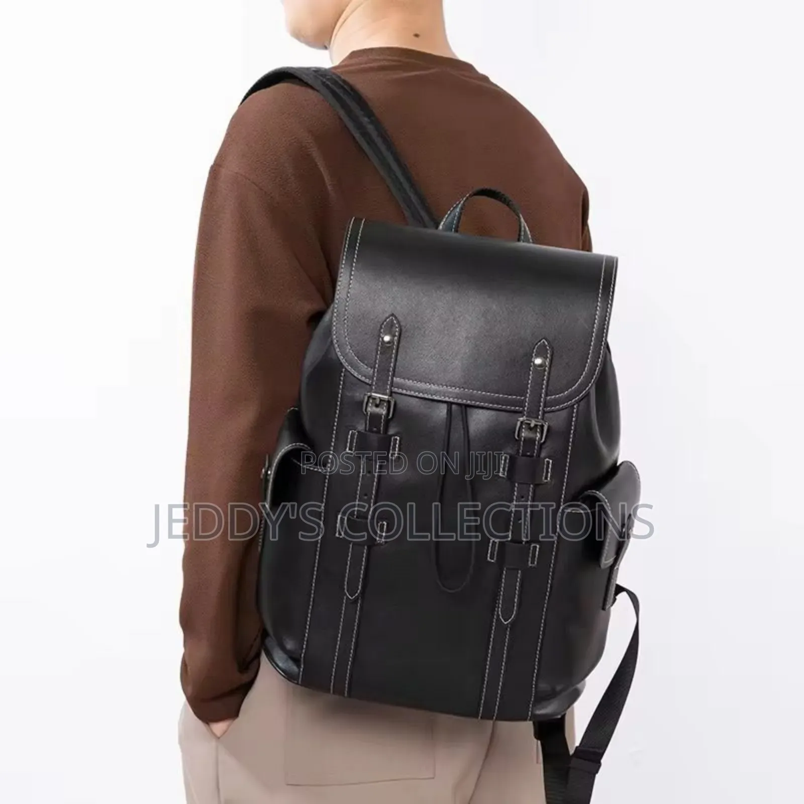 Casual Waterproof Laptop Backpack With Strong Leather and Handle