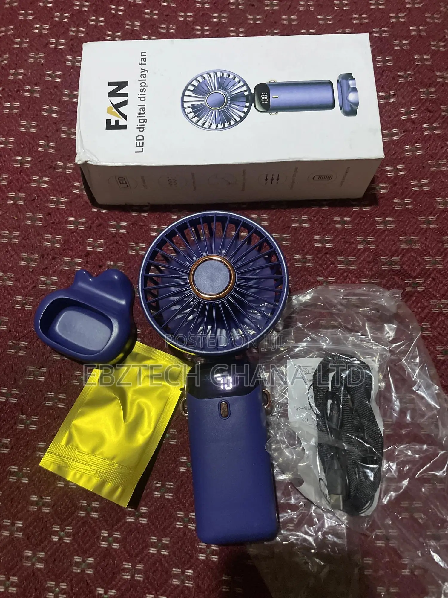 Hand Fan With Led Digital Display