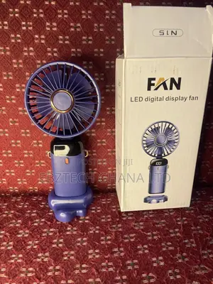 Hand Fan With Led Digital Display