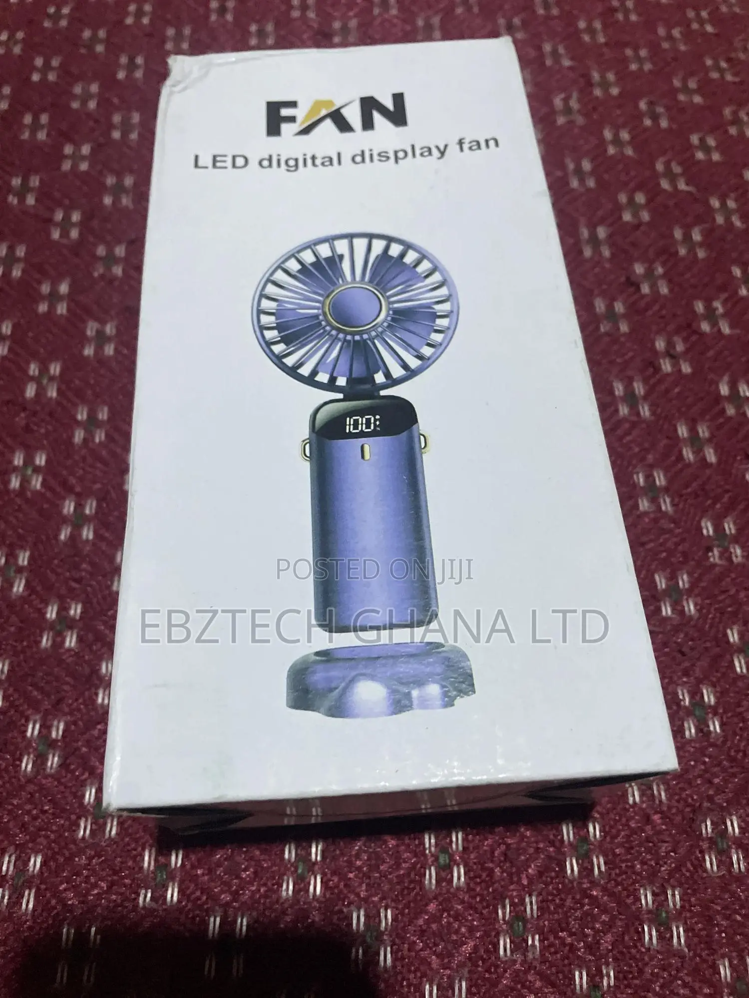 Hand Fan With Led Digital Display